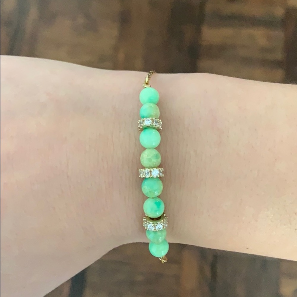 Green and gold bracelet
